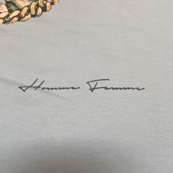 HOMME + FEMME Size XXL NWT Paradise Chain Blue Short Sleeve Shirt - Picture 7 of 10